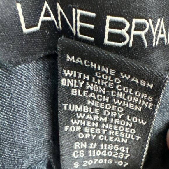 Lane Bryant Cropped Pleated Trousers Dark Gray Rayon Blend Office Size 16 Tall - Picture 7 of 7